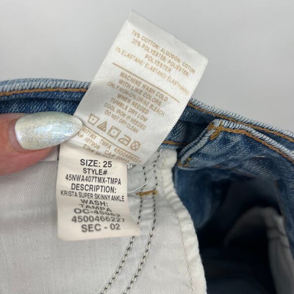 HUDSON Women's Krista Ankle Super Skinny Jeans Size 25 Tampa Wash Distressed NWT - Picture 13 of 13